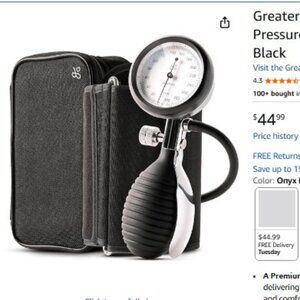 Greater Goods Sphygmomanometer, Latex-Free Manual Blood Pressure Cuff, Home Use,